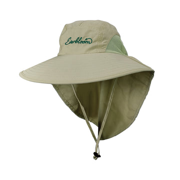 H412508K Everbloom Khaki Sunhat Sun Hats for Men Women with Neck Flap Wide Brim Outdoor UPF 50+ UV Protection Gardening Hiking Fishing Hats