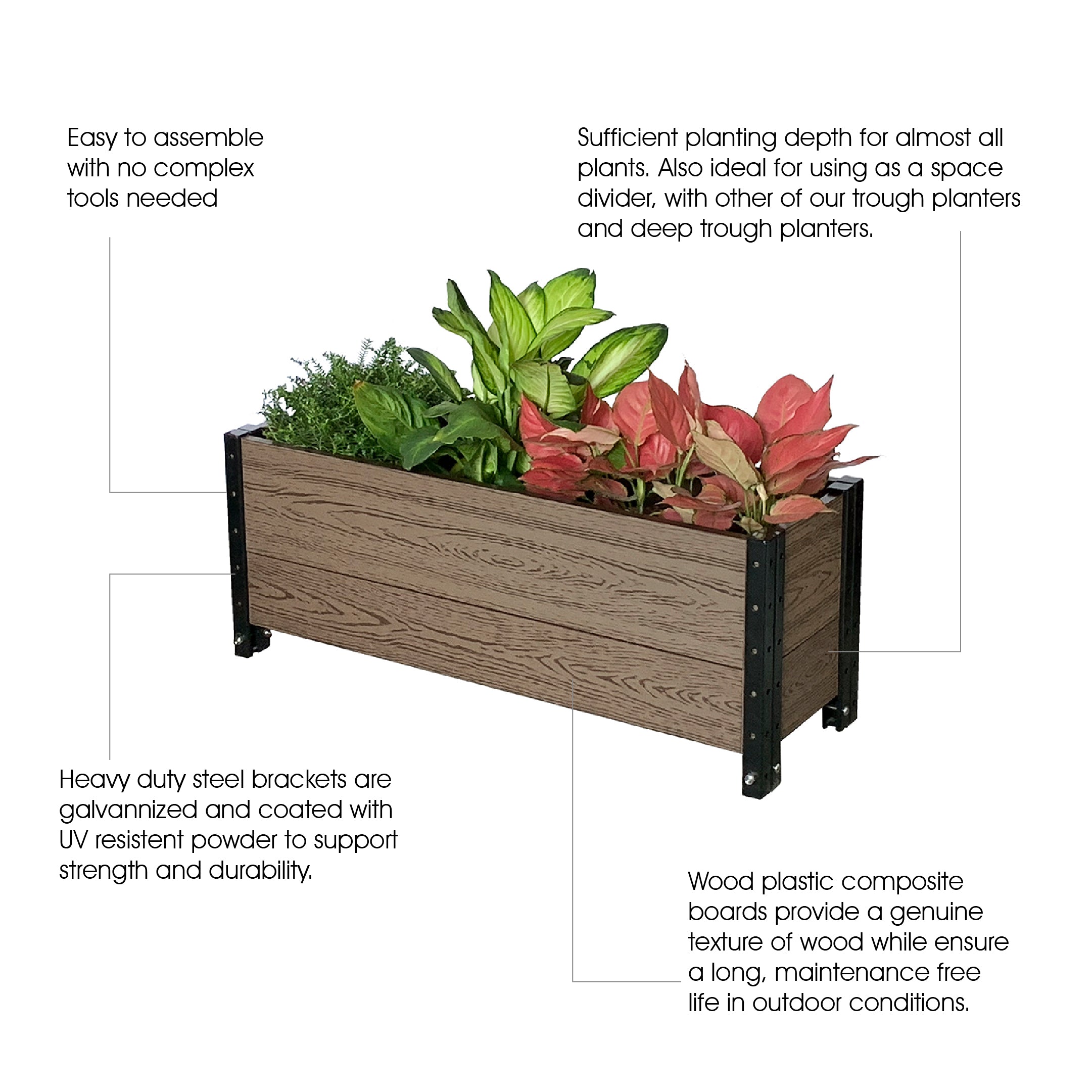 E143612(G) Footed Trough Planter
