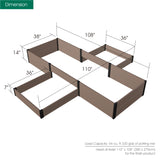 K2203 2-Tier Cross Raised Garden Bed