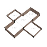 K2203 2-Tier Cross Raised Garden Bed