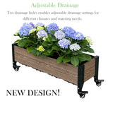 E103612W Rolling Trough Garden Planter