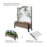 E103612W Rolling Trough Garden Planter