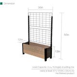 K2105(G) Footed Trough Planter with Trellis