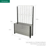 K2106(G) Footed Deep Trough Planter with Trellis