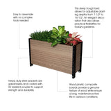 E213612(G) Footed Deep Trough Planter