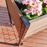 K2101(G) Elevated Mobile Planter with Trellis & Under Shelf