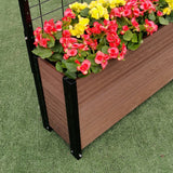 K2106(G) Footed Deep Trough Planter with Trellis