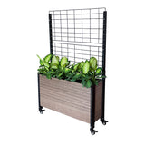 K2121(G) Deep Trough Planter with Wheels & Trellis