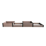 K2127 2-Tier Terraced Quadruple Raised Garden Bed