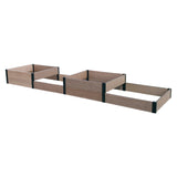 K2127 2-Tier Terraced Quadruple Raised Garden Bed