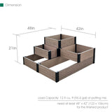 K2129 Corner & Terraced Raised Garden Bed Set B