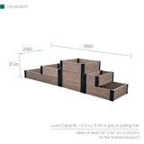 K2129 Corner & Terraced Raised Garden Bed Set B