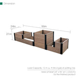 K2129 Corner & Terraced Raised Garden Bed Set B