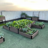 K2206 2-Tier Terraced H-Shape Garden Bed