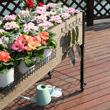 K2213(G) Mobile Garden with Trellis & Under Shelf plus Basket & Hook Kit