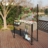 K2213(G) Mobile Garden with Trellis & Under Shelf plus Basket & Hook Kit