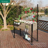 K2213(G) Mobile Garden with Trellis & Under Shelf plus Basket & Hook Kit