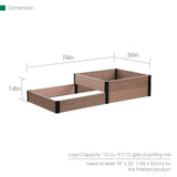 R0714D36 Terraced Raised Garden Bed