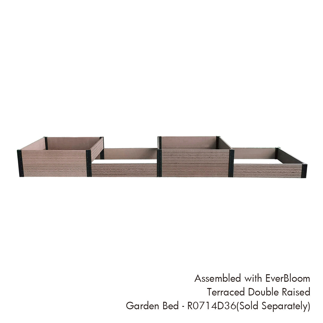R0714E36 Terraced Double Bed Extension 36" L x 74"/38“ W x 7"/14" H