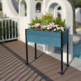 S333618WB Self-watering Mobile Elevated Planter in Blue