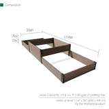 K2124 2-Tier Terraced Triple Raised Garden Bed