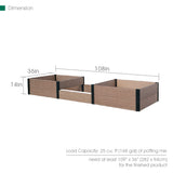 K2126 2-Tier Terraced Raised Triple Garden Bed B (Hi-Lo-Hi)