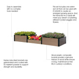 K2126 2-Tier Terraced Raised Triple Garden Bed B (Hi-Lo-Hi)