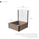 K2132 Deep Root Raised Garden Bed with Trellis